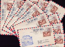 1935 Canada Halifax-Sydney Experimental Air Mail Complete Set AAMC 280-280k