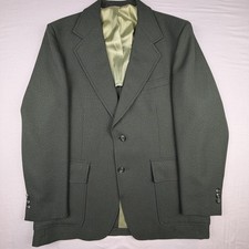 Vintage Palm Beach Mens 42 Blazer Green Sport Coat USA Union Made Preppy