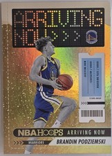 2023-24 Panini Hoops Basketball Brandon Podziemski Arriving Now #15 RC Warriors