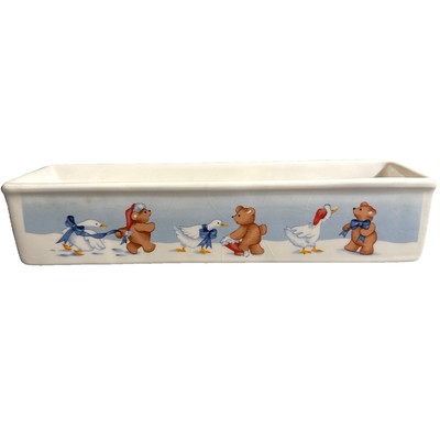 Vintage Country Cottage Core Kitchen Dish Decor Goose Bears Christmas