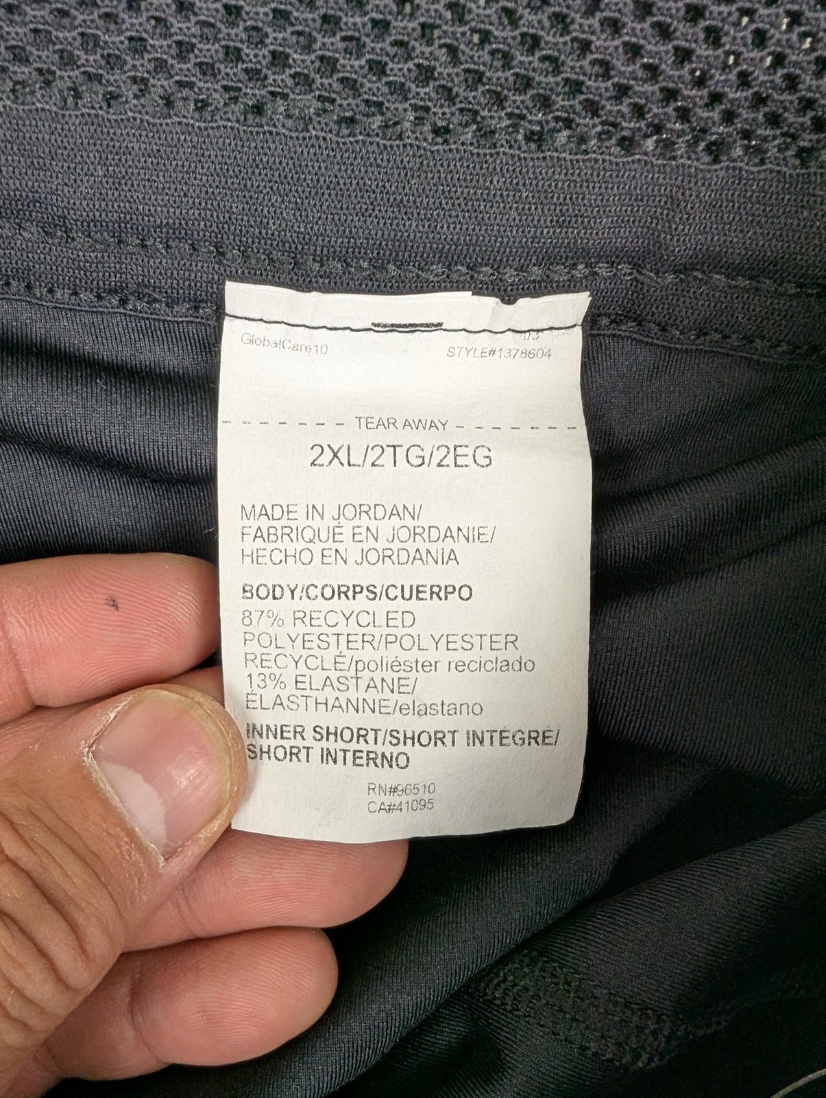 Under Armour UA Peak Woven 2-in-1 Shorts Mens 2XL Light Blue Black Running Liner thumbnail 8