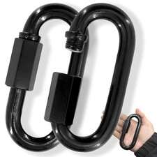 4.2" Chain Quick Links, 2Pcs 1/2" Heavy Duty Carabiner, 2500 LBS Capacity, High