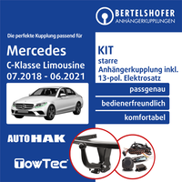 für Mercedes C-Klasse Limousine Typ W205 18- AHK Starr +13Pol Sp. E-Satz TOP