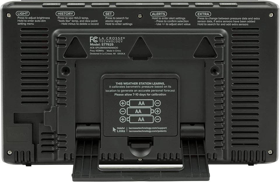 Estación meteorológica inalámbrica color negra La Crosse Technology S77925-INT Foto 3 de 4