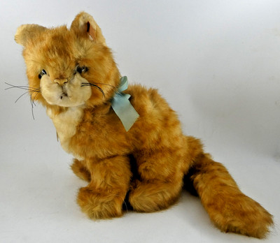 Vintage Steiff Katze Tapsy unbespielter schöner Zustand weiche Füllung Fahne/Et.