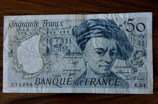 Billet 50 frs Quentin de la tour 1991 à 1 euro !