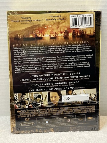 John Adams DVD HBO Films 3-Disc Set Historical Mini-Series Paul Giamatti New - Picture 2 of 3