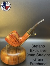 Vintage Stefano Santambrogio Exclusive 9mm Straight Grain Freehand Tobacco Pipe