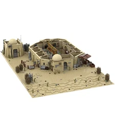 Compatible Tavern Bar in a Desert Plain from Movie Building Toys Set 3438