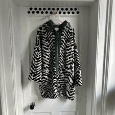 Bimba Y Lola Barely Worn M Zebra pattern Wool Blend Zip Up Jacket