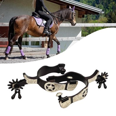 2 Stück Western-Cowboy-Sporen, professionelle Edelstahl-Pferdesporen für