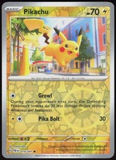 Paldean Fates Pikachu 018/091 Pokemon comune Reverse Holo quasi nuovo/m