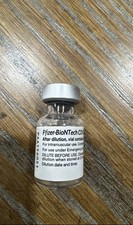 Frasco de vacuna Pfizer BioNTech COVID-19 raro pandemia coleccionable - vacío