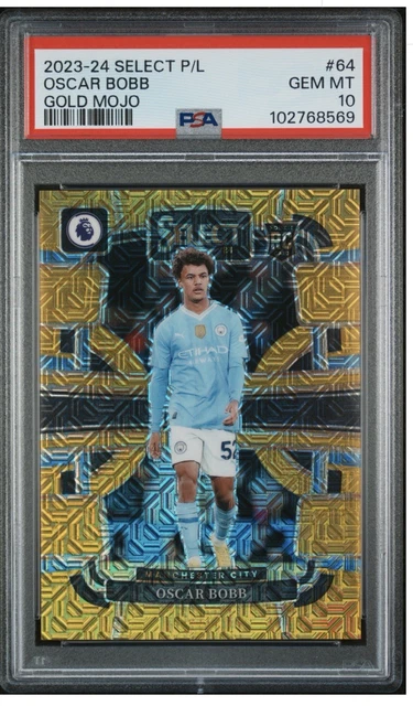 2023-24 Panini Select - Terrace Oscar Bobb #18 Gold Mojo Prizm /10 PSA 10