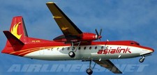 Fokker 50 Asialink F50 Airplane Wood Model Free Ship New
