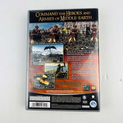 Lord of the Rings: the Battle for Middle Earth 2004 PC Game (missing x1 Disc) - Picture 4 of 5