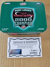 Bobby Labonte #18 2000 Winston Cup Champion 2 Car Tin Set NIB 1:64 Action Revell