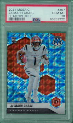 2021 Mosaic Ja'Marr Chase Reactive Blue #307 PSA 10 | eBay
