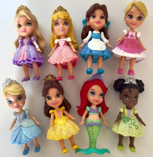 Disney Princess Mini Toddler Sparkle Dolls Bundle