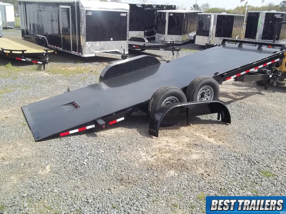 Remolque Hawke 2024 20 ft 15 k nuevo 7 x 20 equipo de inclinación eléctrica remolque Bobcat HD Foto 4 de 4