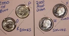 2000 P D S S Roosevelt Dimes GEM BU! (4 COINS) 00S7