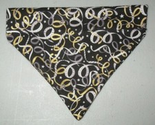 New Year Streamers  Ribbons Dog Bandana - 3 sizes XS-MED