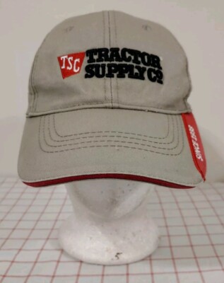 TSC Tractor Supply Co Since 1938 Cap Hat Beige Adjustable Strapback Embroidered 