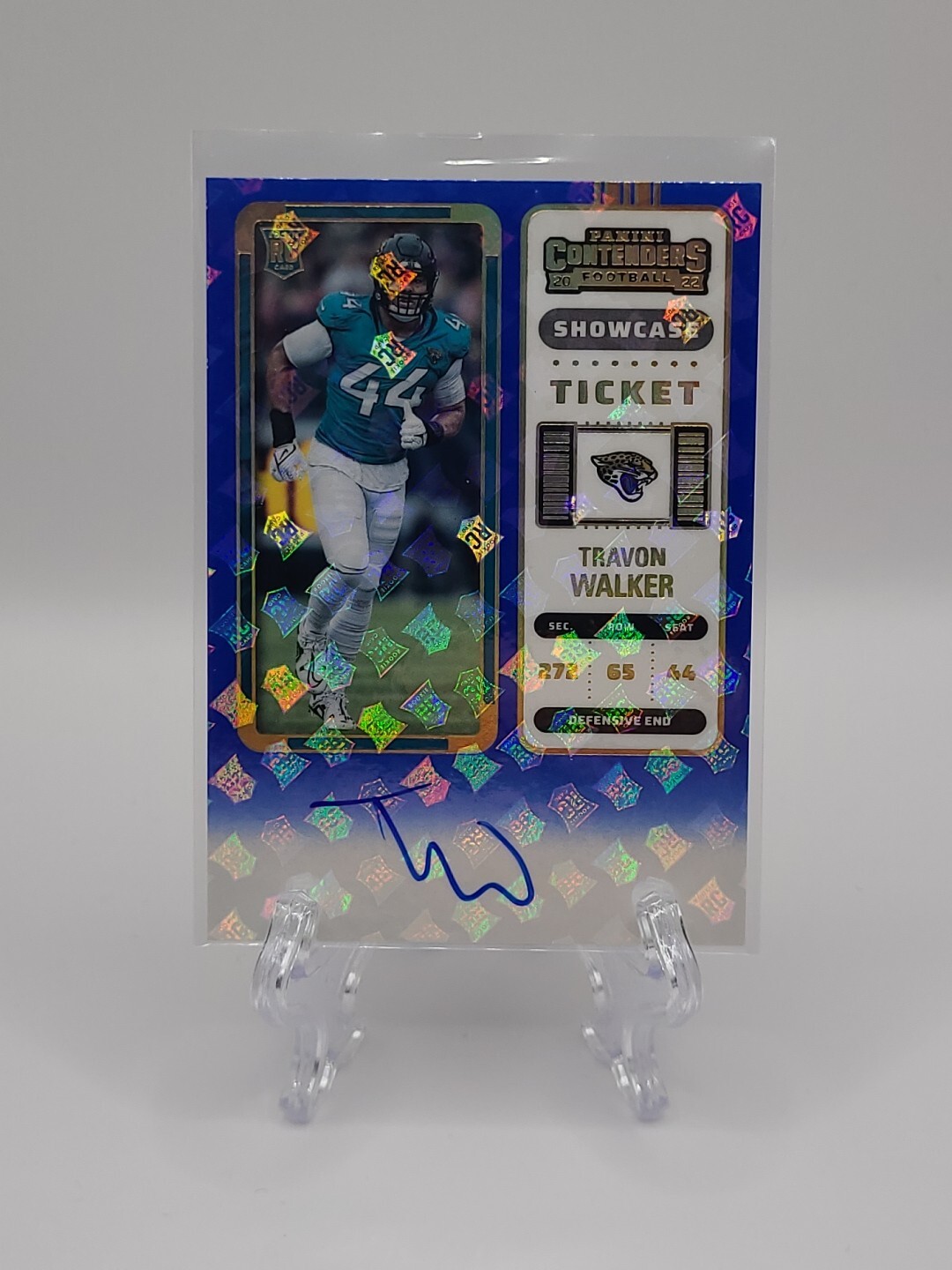 Travon Walker 2022 Panini Contenders Showcase Ticket Rookie Auto Jaguars