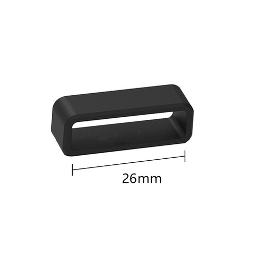 1/2pc Black Rubber Watch Strap Buckle Band Keeper Hoop Loop Holder Retainer Ring - Picture 20 of 22