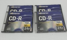 Memorex CD-R CD X 4. 2 Sealed 2 Open. Both Unused