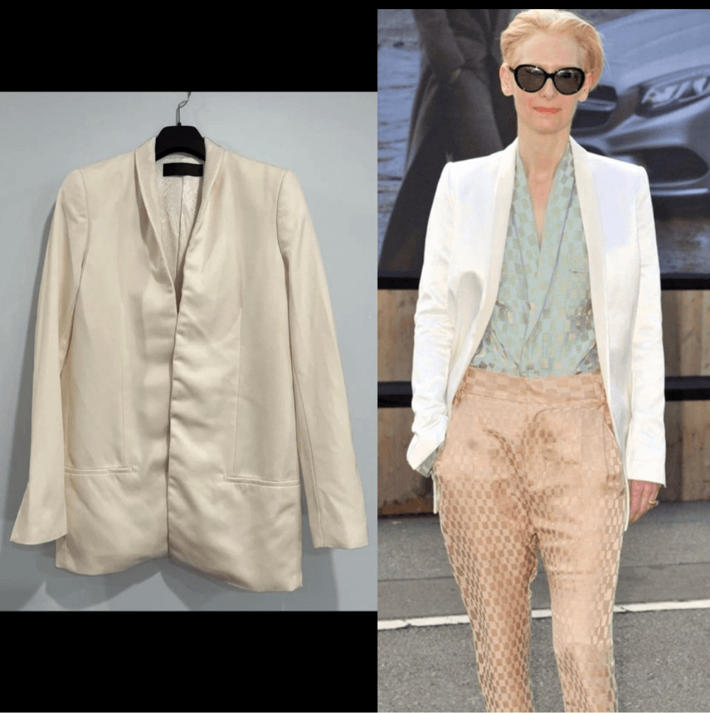 Haider Ackermann Cream Blazer EU 40 Womens Size Large Off White