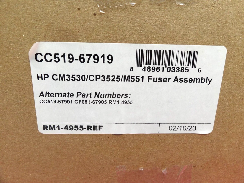 HP CC519-67919 Para HP CM3530/CP3525/M551 MONTAJE FUSOR RM1-4955-RF SELLADO T9-WH Foto 3 de 4