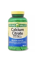 Spring Valley Calcium Citrate Dietary Supplement, 600 mg, 300 count Ex:11/26