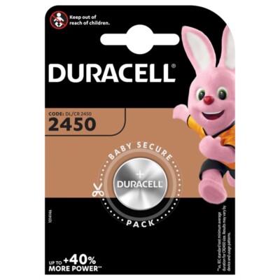 3x CR2450 Lithium Knopfzelle 3V 600mAh ø24,0x5,0mm DL2450 DURACELL