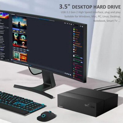 1/4/12/16/18TB USB 3.0 Externe Festplatte HDD für Video Recording, Gaming Memory