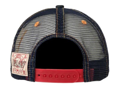 🎲 NEW Palace x Evisu Dice Mesh Trucker Hat - Raw Denim Black - IN