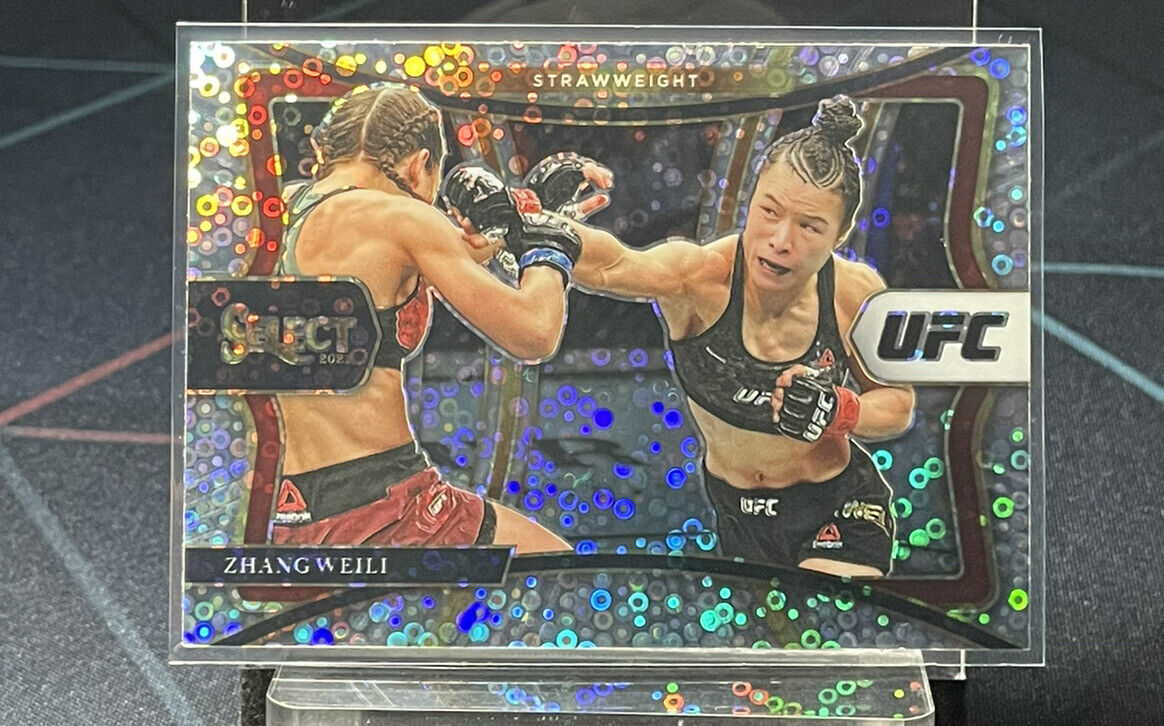 Zhang Weili 2021 Panini Select UFC Premier Level Silver Disco Prizm Card #130