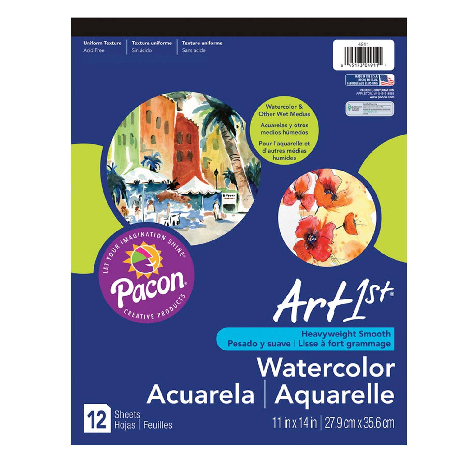 Pacon PAC4911 Art1st Watercolor Pad New color White OFFicial mail order 11