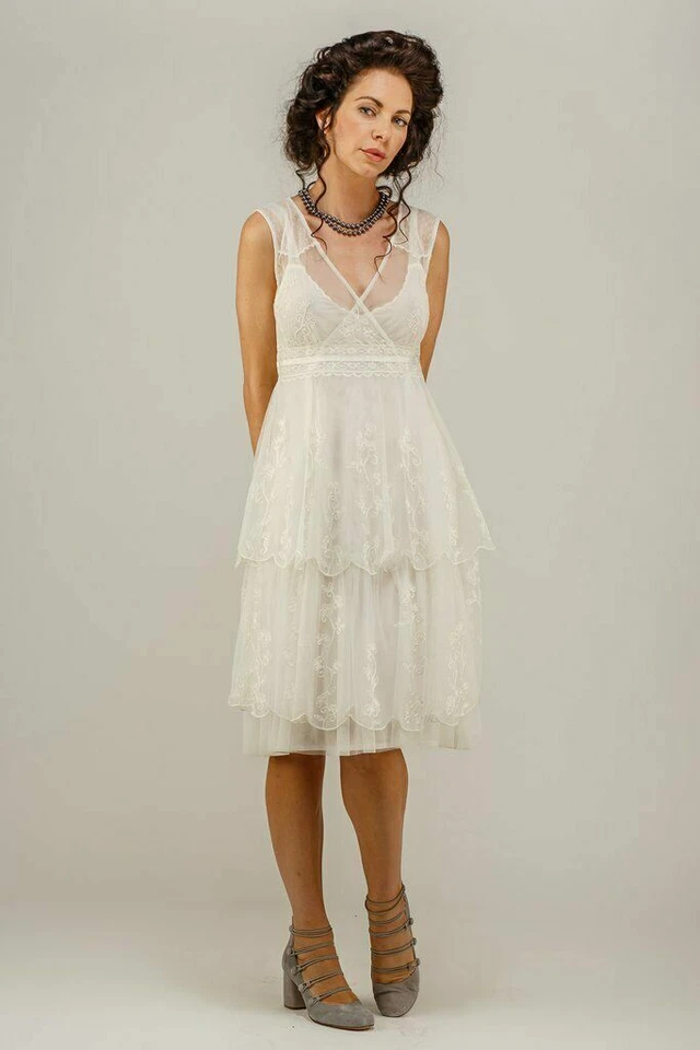 Nataya Dress S Blush Peach color Cocktail Prom Gatsby Party NWT Knee lengt#AL236 - Image 2 of 4