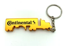 Continental Trucks & Parts Manufacturer Ad Keychain Semi Tractor Trailer Metal