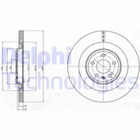 2X Delphi BG4387C Bremsscheibe FüR Audi