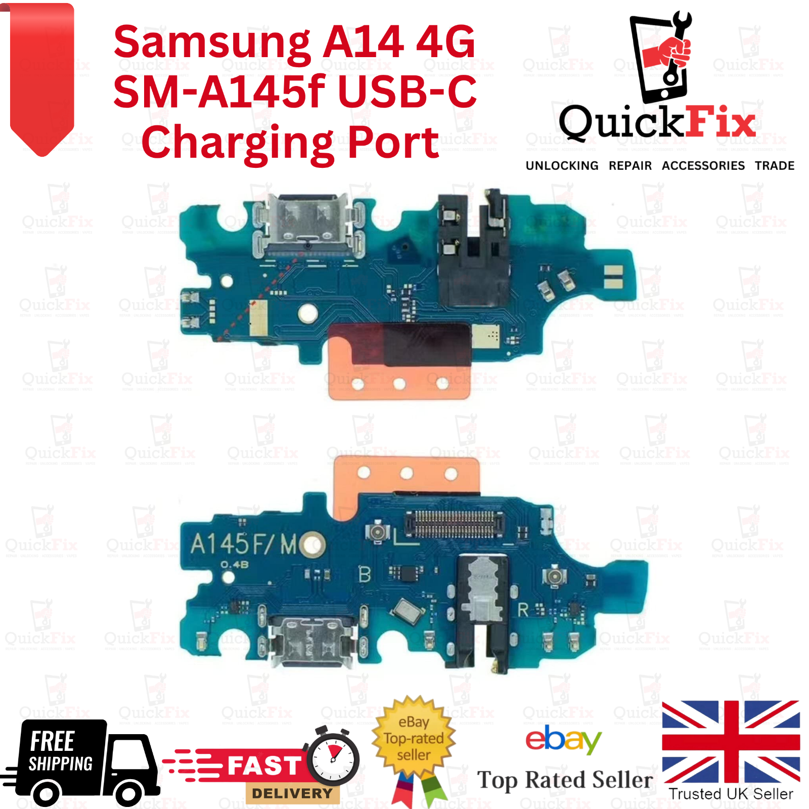 Charging Port For Samsung A14 4G A145F USB Flex Connector