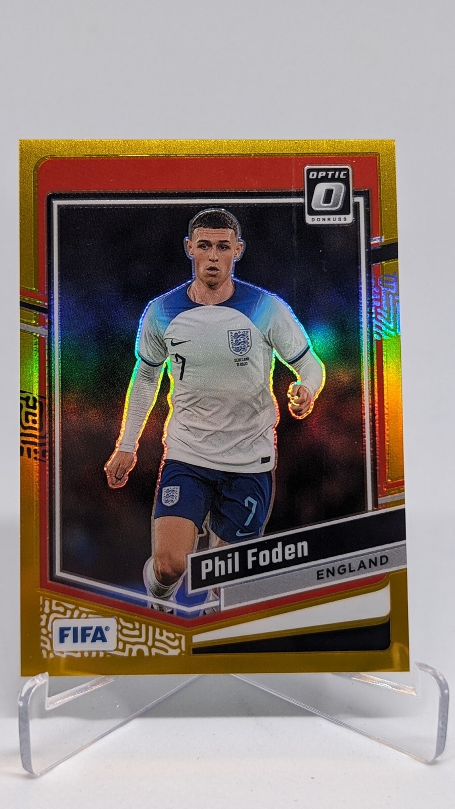 2023-24 Panini Donruss Soccer Phil Foden GOLD 2/10 OPTIC #12