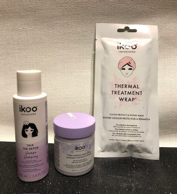 Lot IKOO avec 1 shampooing detox et 2 masques capillaires pour le soin des cheveux