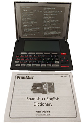 Franklin DBE-1500 Merriam-Webster Spanisch Englisch Wörterbuch Neu Vitrinenmodell 