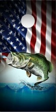 Bass Fish Splash American Flag Cornhole Wrap Bag Toss Skin Decal Sticker Wraps