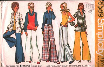 5589 Vintage Simplicity Sewing Pattern Misses Shirt Jacket Pants Pullover Top 8