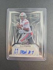Cj Stroud Rookie Auto 3/4 Leaf Metal SSP Ohio State/Houston Texans RC-S2