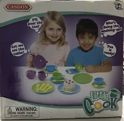 Casdon Teeset Rolle vorgeben zu spielen Kinder Kinder Spielzeug Spielset Spaß Geschenk 32 Stück