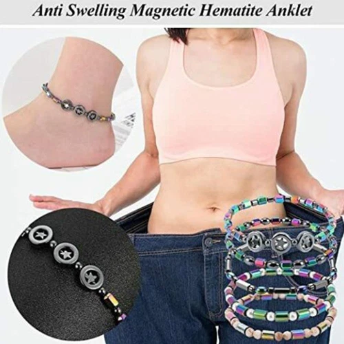 Weight Loss Magnet Anklets Colorful Stone Magnetic Therapy Bracelets Jewelry